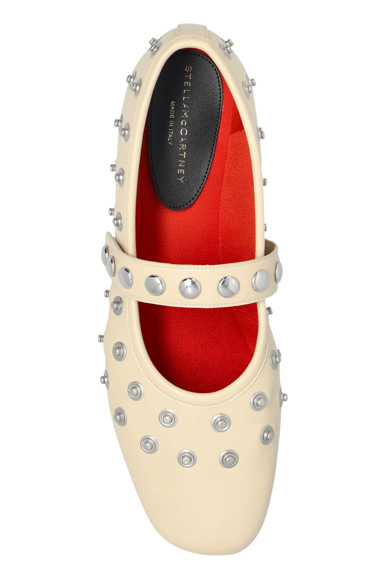 バレエシューズ Stella Mccartney Dancer Ryder Women Pitch black Ryder Popper-Studded Ballet Flats | Stella